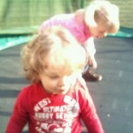 op de trampoline